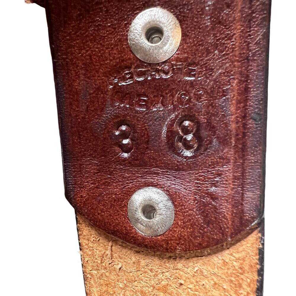 Mexican Scorpion Alacran Charro Cowboy Belt Buckle Leather Braided Made n Mexico - Picture 5 of 9